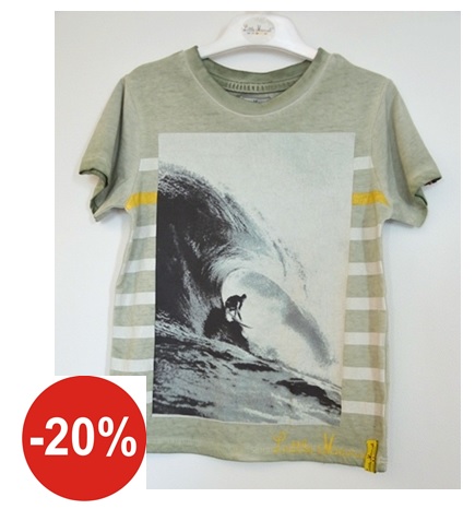 Monetair Zuidoost genie Little Marcel t-shirt Wave groen